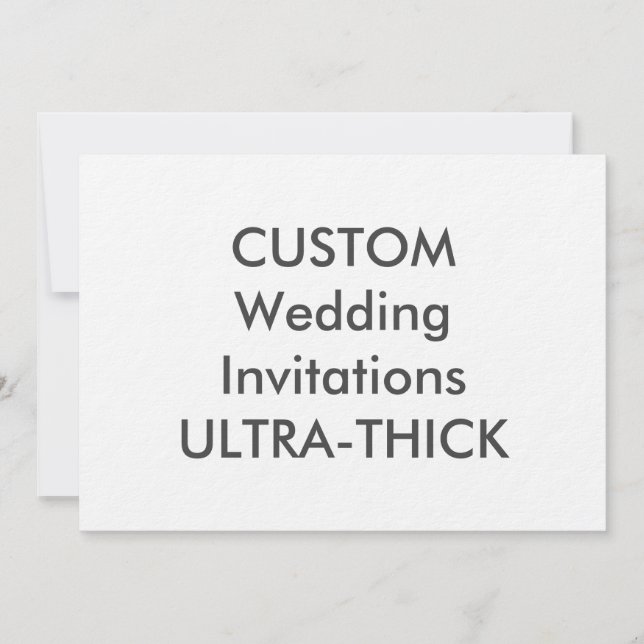 ULTRA-THICK 360lb 7” x 5" Wedding Invitations (Front)