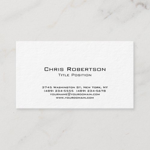 Ultra_Thick Black White Charming Business Card