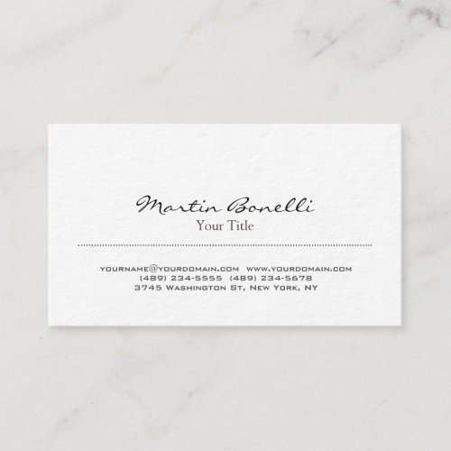 Ultra_Thick Black  White Trendy Business Card