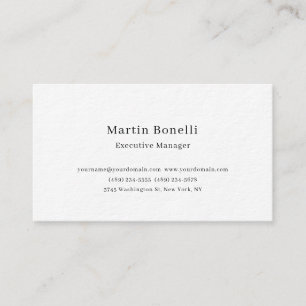 Ultra-Thick Black & White Trendy Minimal Business Card