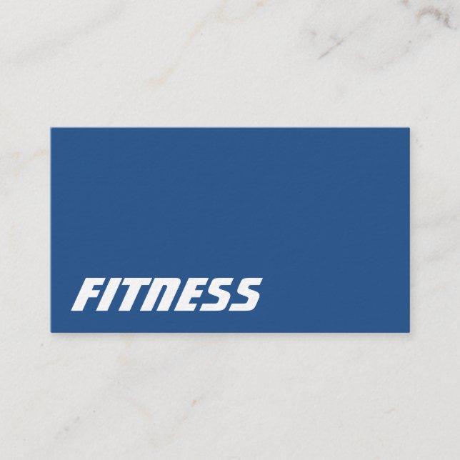 Ultra-Thick Blue Gray Fitness Sport Business Card (Front)