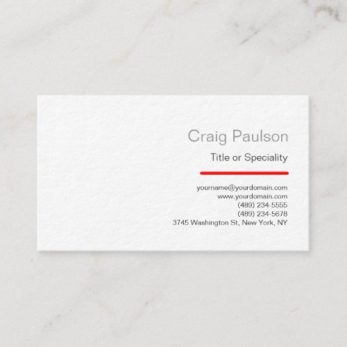 Ultra Thick Charm Black White Red Business Card