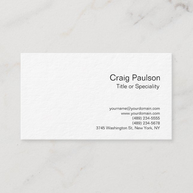 Ultra Thick Charming Black White Business Card (Front)