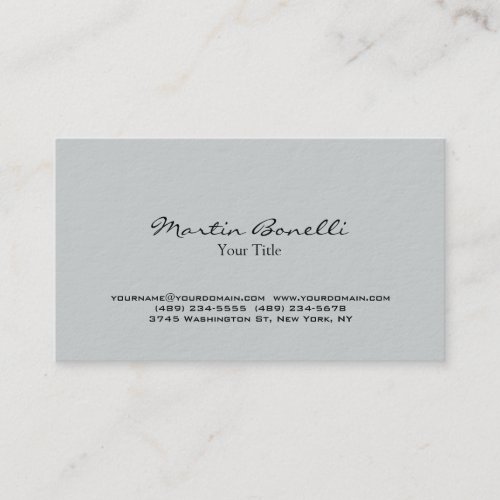 Ultra_Thick Grey Trendy Business Card