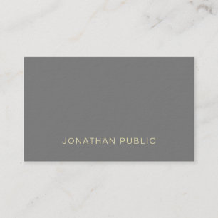 Ultra Thick Modern Professional Elegant Plain Luxe Business Card