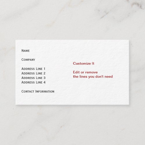 Ultra-Thick Premium Paper Business Card Template