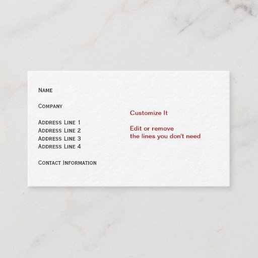 Customizable Ultra-Thick Premium Paper Business Card Template