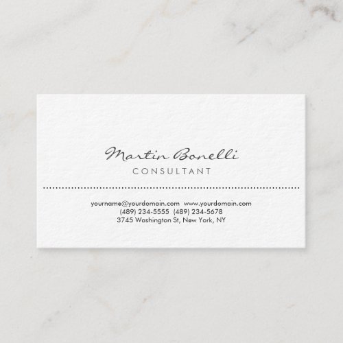 Ultra Thick Premium Paper Consultant Business Card