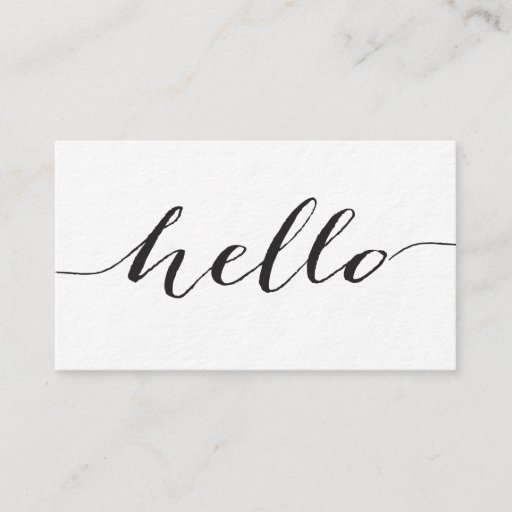 Customizable Ultra-Thick Premium Paper, Hello business cards