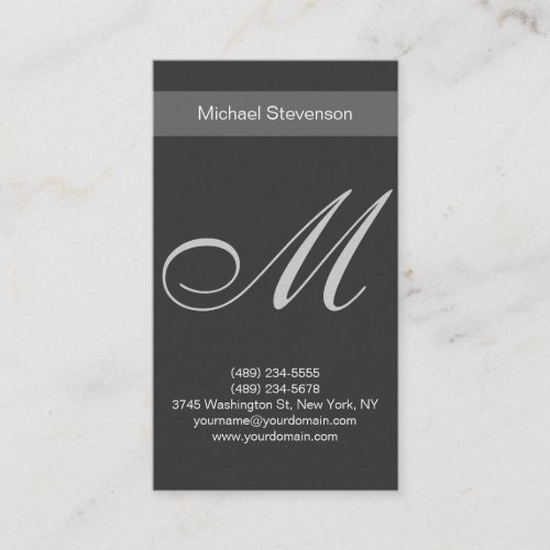 Ultra_Thick Premium Paper Monogram Business Card