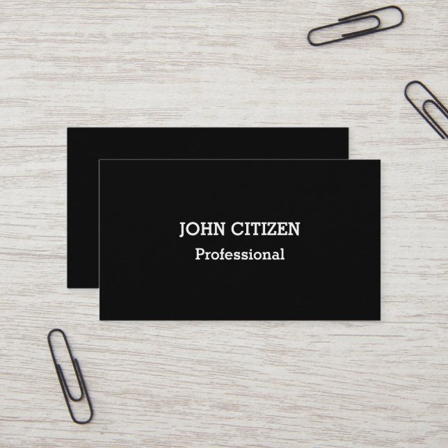 Ultra-Thick Premium Professional Black Business Card (Front/Back In Situ)