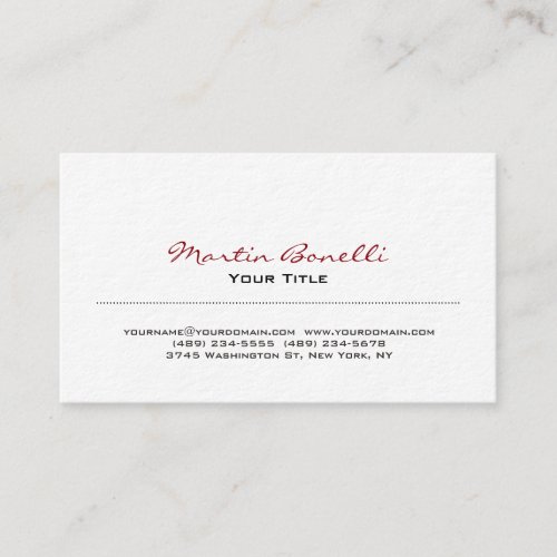 Ultra_Thick Red Black  White Trendy Business Card