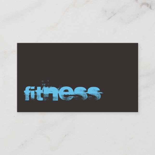 Ultra-Thick Trend Gray Fitness Sport Business Card (Front)