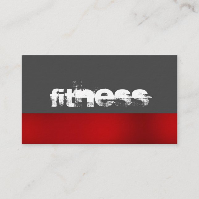 Ultra-Thick Trend Gray Fitness Sport Business Card (Front)