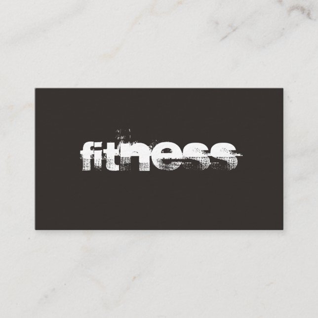 Ultra-Thick Trend Gray Fitness Sport Business Card (Front)