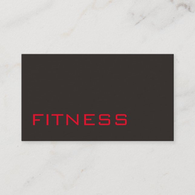 Ultra-Thick Trend Gray Fitness Sport Business Card (Front)