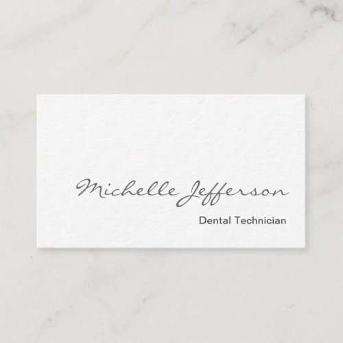 Ultra_Thick White Dental Technician Business Card