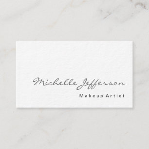 Ultra-Thick White Makeup Artist Business Card