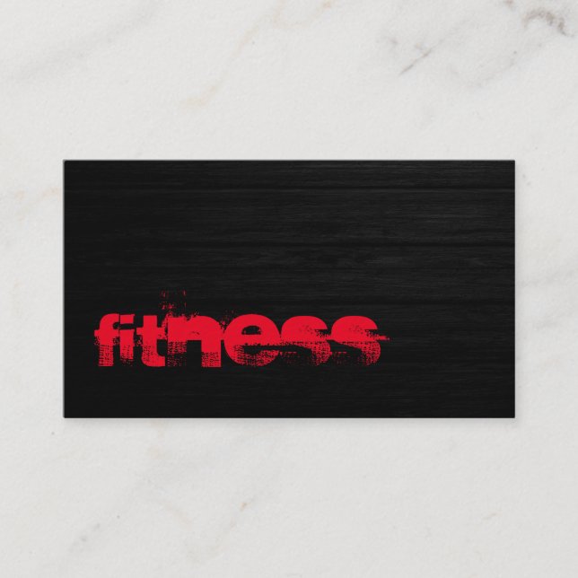 Ultra-Thick Wood Effect Fitness Business Card (Front)