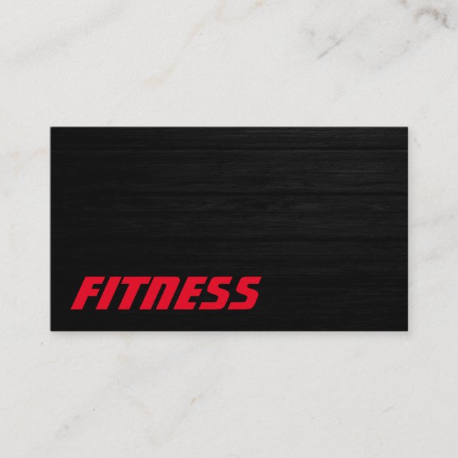 Ultra-Thick Wood Effect Fitness Business Card (Front)