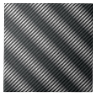 Ultra Thin Black & White Gradation Lines Ceramic Tile