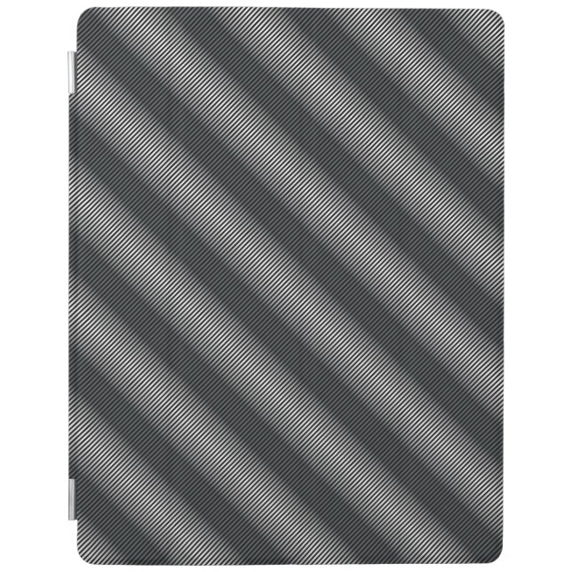 Ultra Thin Black & White Gradation Lines iPad Smart Cover (Front)
