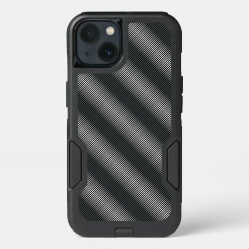 Ultra Thin Black  White Gradation Lines iPhone 13 Case