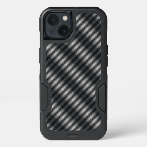 Ultra Thin Black  White Gradation Lines iPhone 13 Case