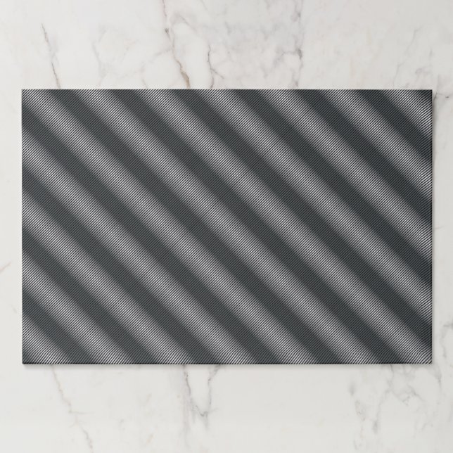 Ultra Thin Black & White Gradation Lines Paper Pad (Front)