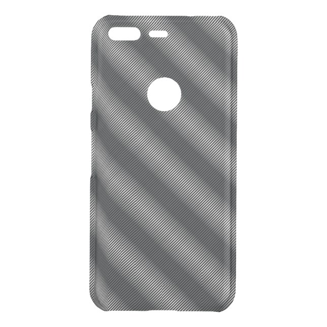 Ultra Thin Black & White Gradation Lines Uncommon Google Pixel Case (Back)