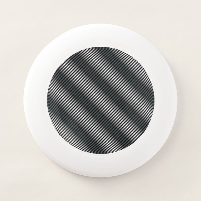 Ultra Thin Black & White Gradation Lines Wham-O Frisbee (Front)