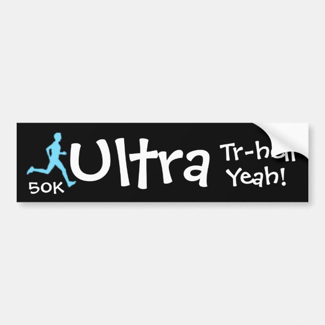 Ultra Trail Marathon Bumper Sticker 50K (Front)