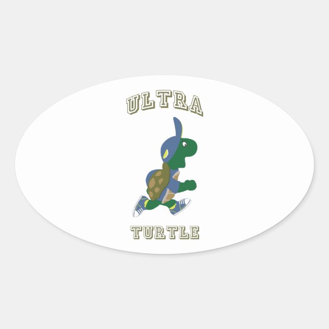 Ultra Turtle Oval Sticker (Front)