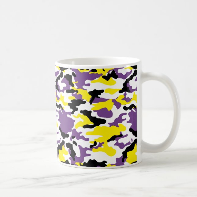 Ultra Violet and Golden Yellow Camo Mug (Right)