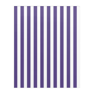 Ultra violet and white candy stripes acrylic print