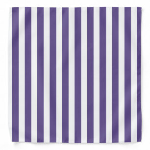 Ultra violet and white candy stripes bandana