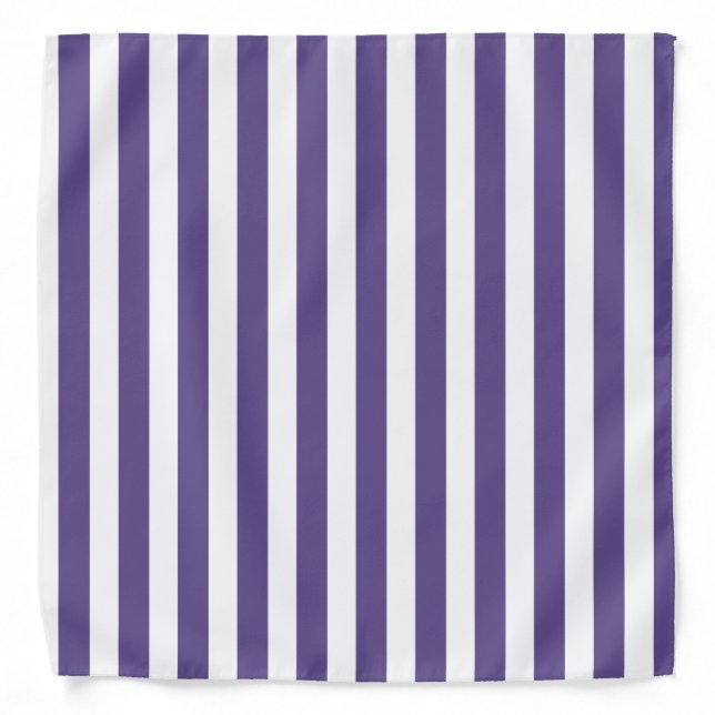 Ultra violet and white candy stripes bandana (Front)
