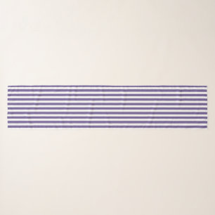 Ultra violet and white candy stripes scarf