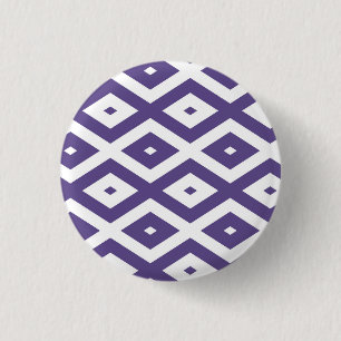 Ultra violet and white diamond pattern button