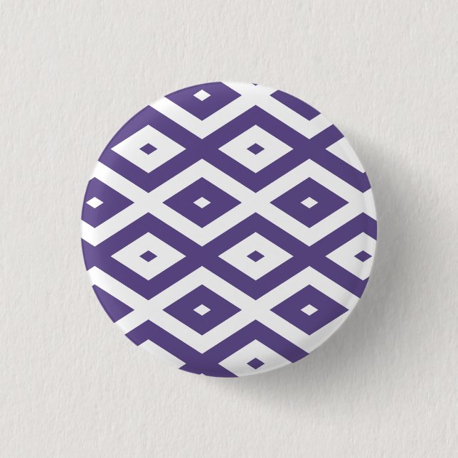 Ultra violet and white diamond pattern button (Front)