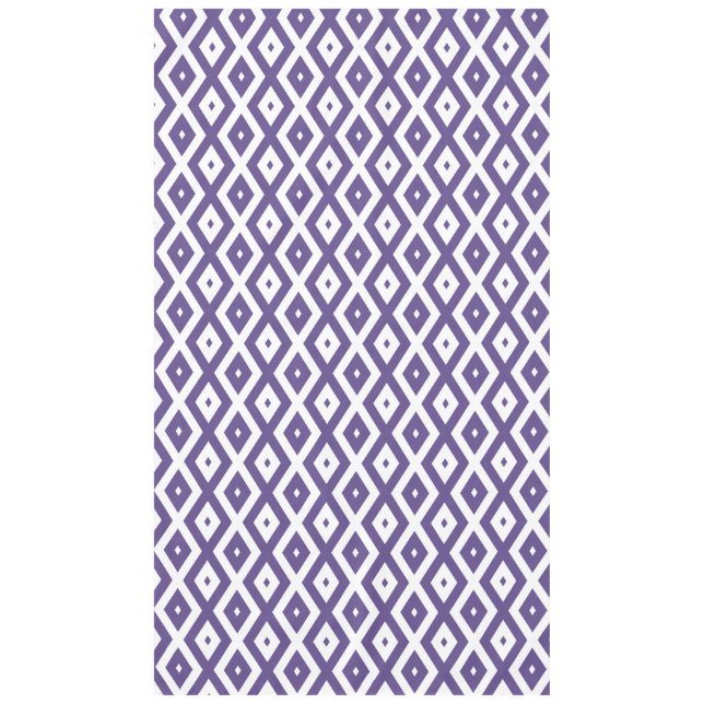 Ultra violet and white diamond pattern tablecloth (Front)