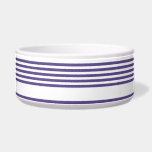 Ultra violet and white five stripe pattern bowl<br><div class="desc">Ultra violet and white five stripe pattern</div>
