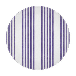Ultra violet and white five stripe pattern cutting board
