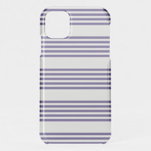 Ultra violet and white five stripe pattern iPhone 11 case