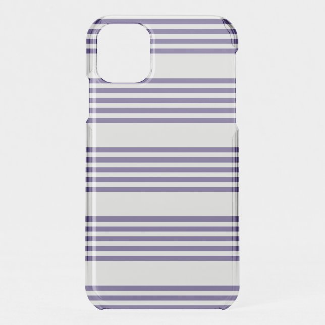 Ultra violet and white five stripe pattern uncommon iPhone case (Back)