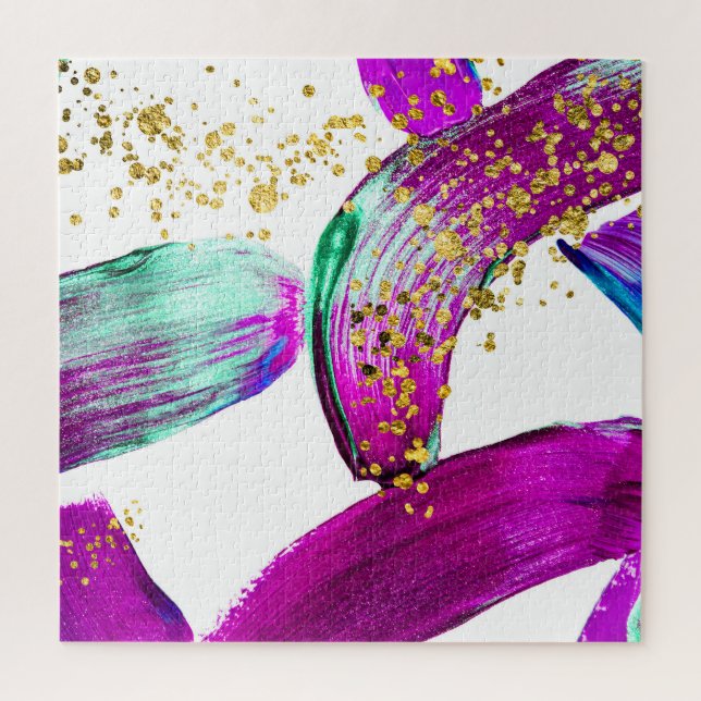 Ultra Violet Brush: Abstract Art Jigsaw Puzzle (Vertical)