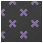 Ultra violet cross stitches on black fabric
