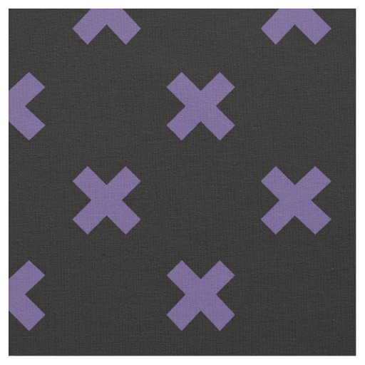 Ultra violet cross stitches on black fabric