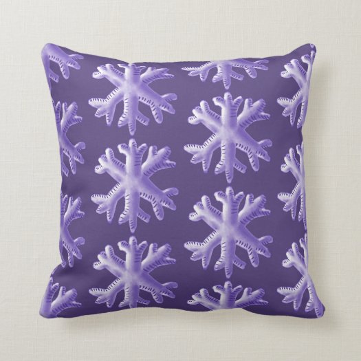 Ultra Violet Fluffy Snowflake Pattern