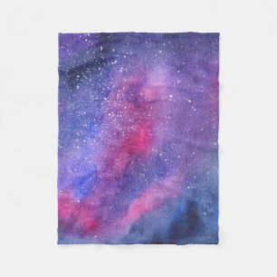 Ultra violet galaxy fleece blanket